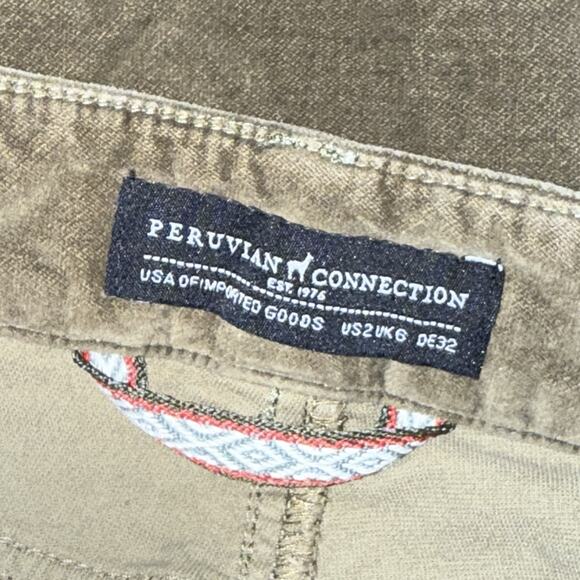 Peruvian Connection Women’s Zoe Velveteen Jeans Bronze Skinny Size 2 - Picture 6 of 7